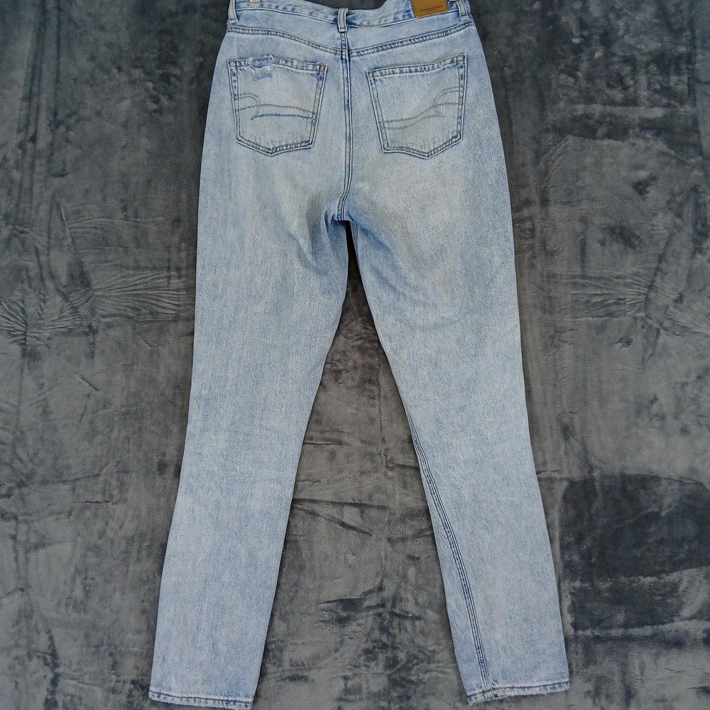American‎ Eagle Outfitters Jeans Womens 4 Long Light Wash Mom Jean High Rise - Picture 3 of 11